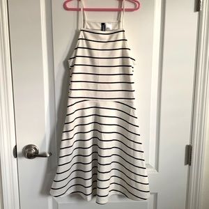 H&M Striped Skater Fit and Flare Dress Size 2